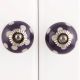 Purple Polka Dot Ceramic Drawer Knob